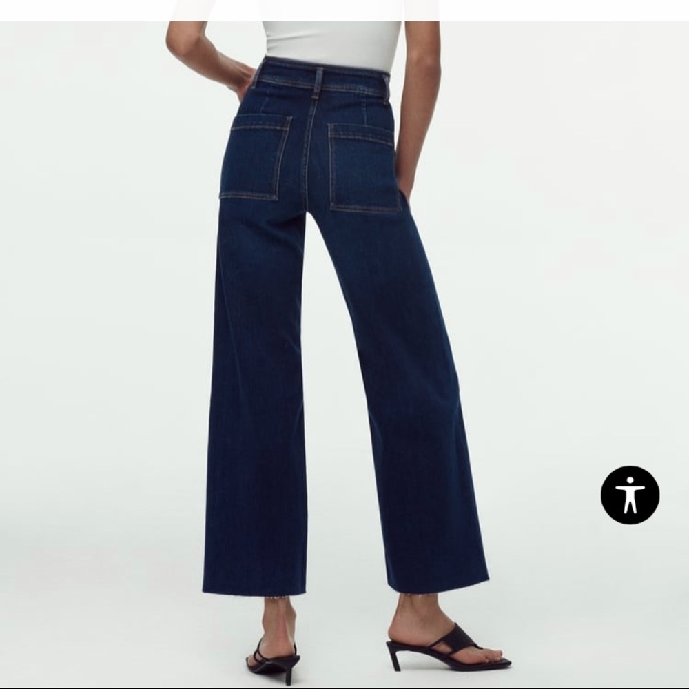 Zara Dark Marine Straight Jeans